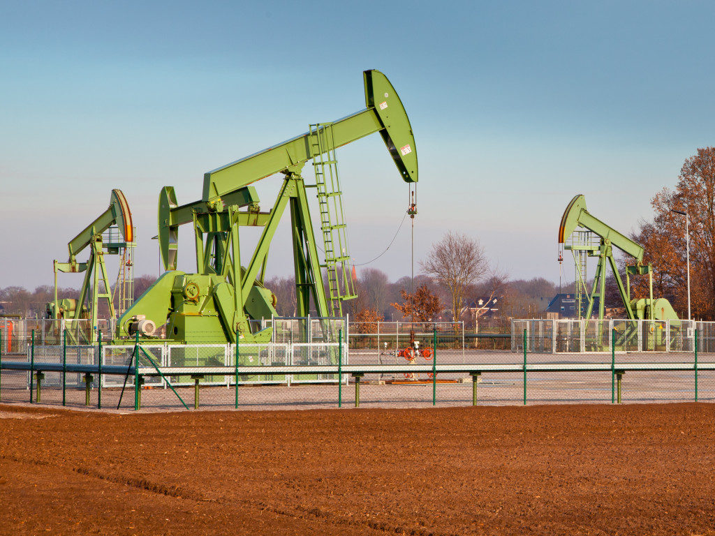 European Oil Pump Jack in Germany on a Sunny Day