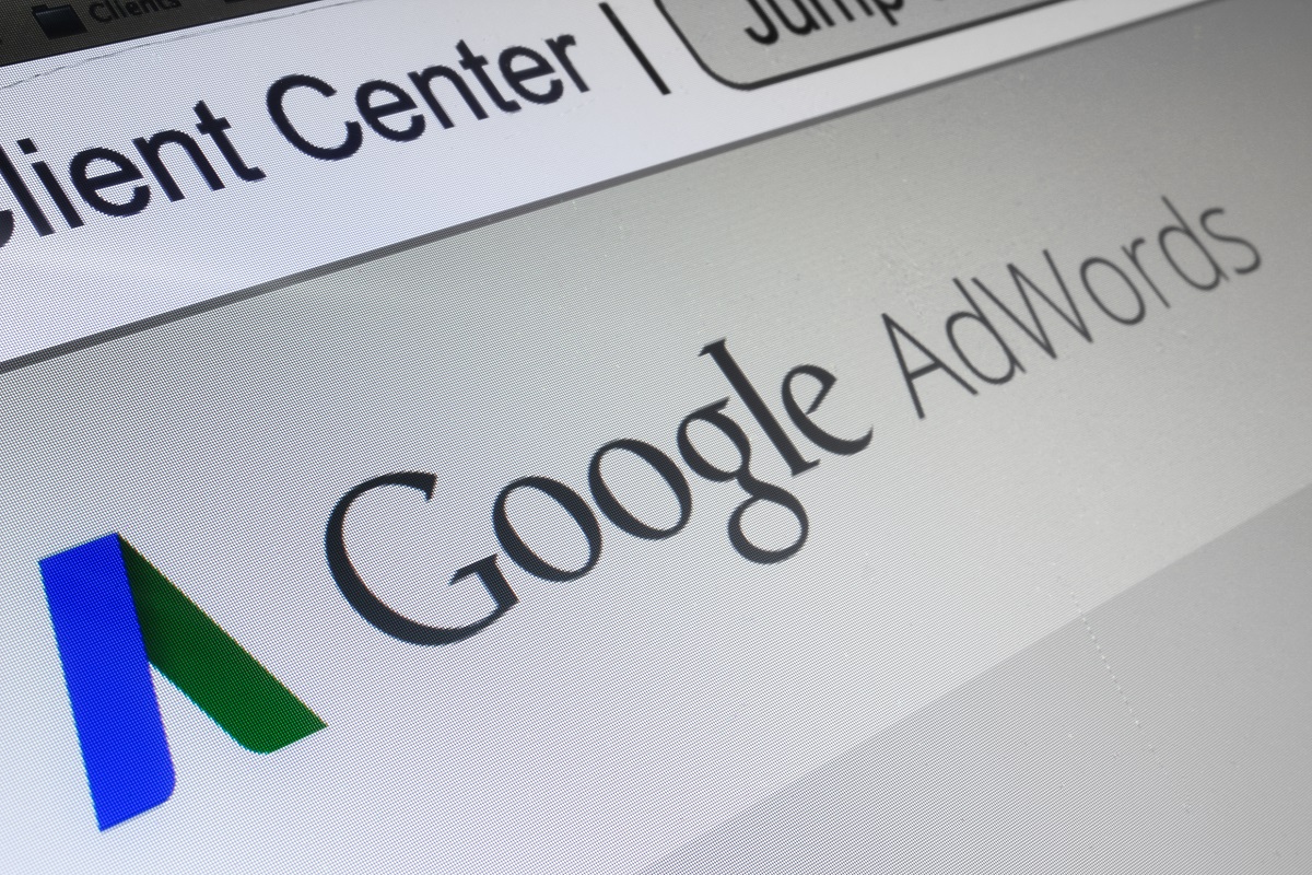 closeup of google Adwords in a web browser